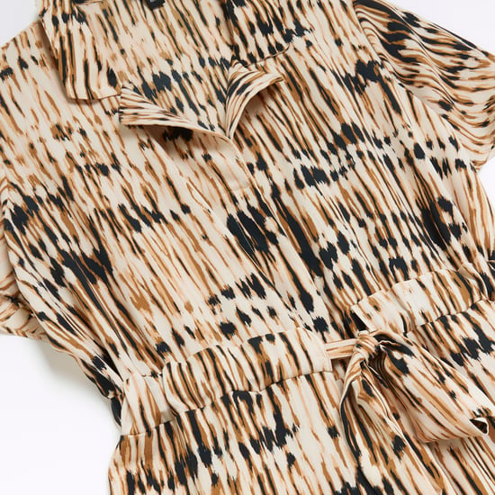 River Island Womens Jumpsuit Brown Animal Print