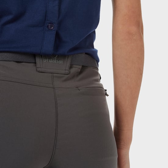 Brasher Women's Walking & Hiking Stretch Shorts with Multiple Pockets and Matching Belt