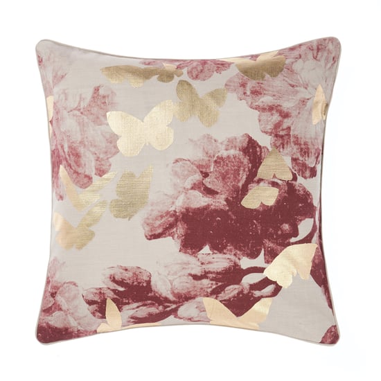 Linen House Flora Foil Printed Floral Cushion Cover