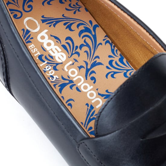 Base London Bruno Leder Herren schwarze Mokassins - Image 6