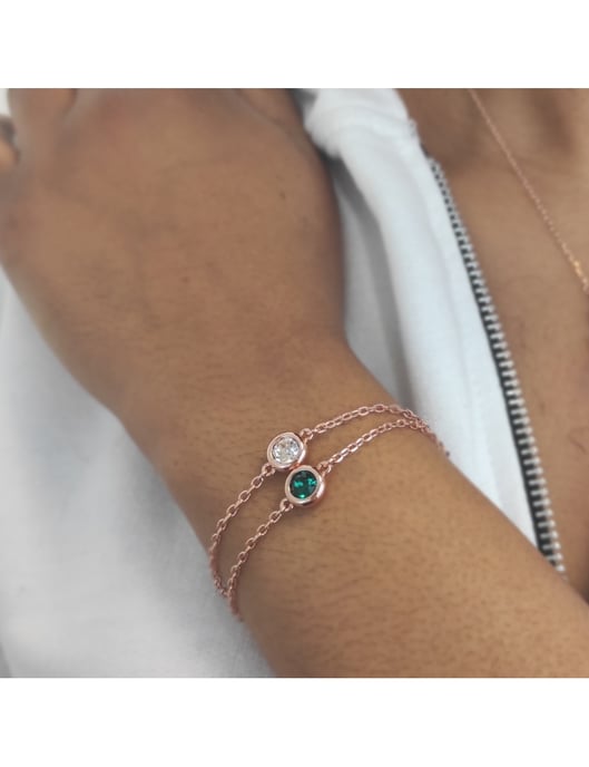 Geburtsstein-Armband - Rose Gold und Multi - Image 1