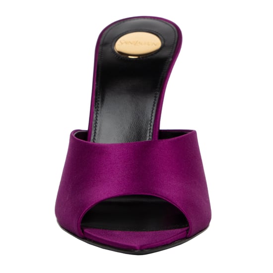Saint Laurent Goldie Mules aus Satin-Crepe in Lila - Image 5
