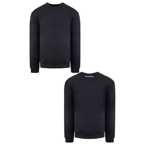 Emporio Armani Herren gewaschener schwarzer Pullover - Image 3