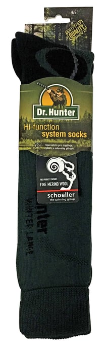 Dr Hunter - Herren Merinowolle lange Knie hoch gepolsterte Ferse grün Socken - Image 2