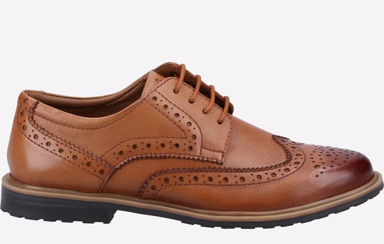 Hush Puppies Verity Leder Damen Tan Brogues Schuhe - Image 1