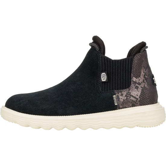 HEYDUDE Branson Novelty Leder Damen Stiefel Schwarz/Schlange - Image 5