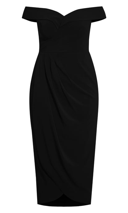 CITY CHIC Women's Ripple Love Dress - black