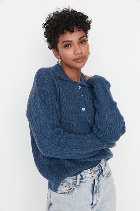 Trendyol Frauen Haar Zopf Pullover - Image 3