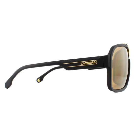 Carrera Aviator Mens Black Gold Gold Mirror Sunglasses