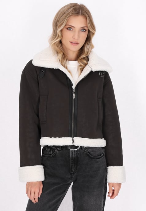 Dreimaster Jacke Damen dunkelbraun - Image 3