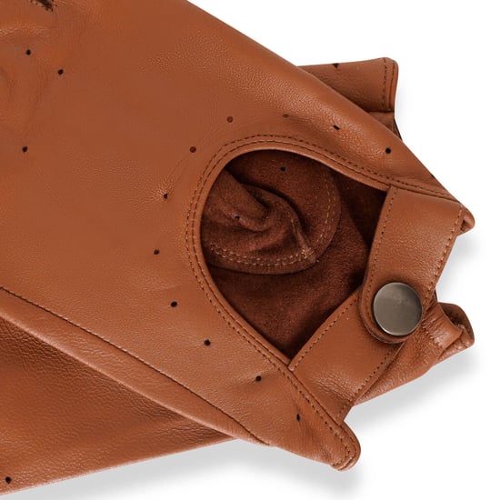 Barneys Originals Tan Leather Driving Gloves