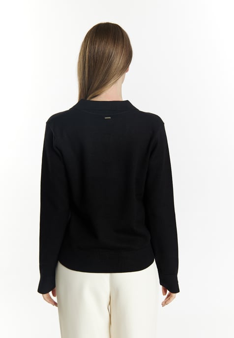 Dreimaster Strickpullover Damen Schwarz - Image 4