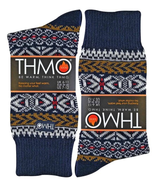 THMO - Herren Vintage Nordic Style dicke thermische Wollmischung Socken - Image 2