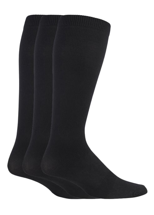 3 Paar Multipack Herren Flug Socken | IOMI | Graduated Compressions Socken für geschwollene Füße | DVT Socken für Reisen, Laufen, Radfahren - Schwarz - Image 1