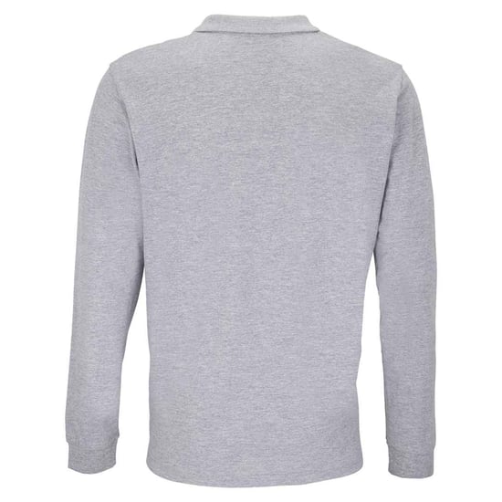 SOLS - "Planet" Poloshirt für Herren/Damen Unisex Langärmlig (Grau meliert) - Image 2