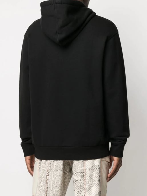 Palm Angels Paris Gespritztes Logo Schwarzer Hoodie - Image 2