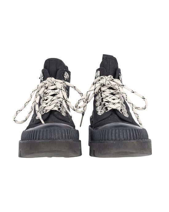 Proenza Schouler Lug-Sohle Stiefel aus schwarzem Canvas - Image 3