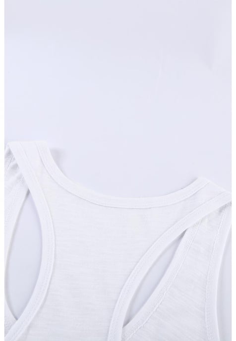 Damen Basic Solid Tank Top in Weiß - Image 6