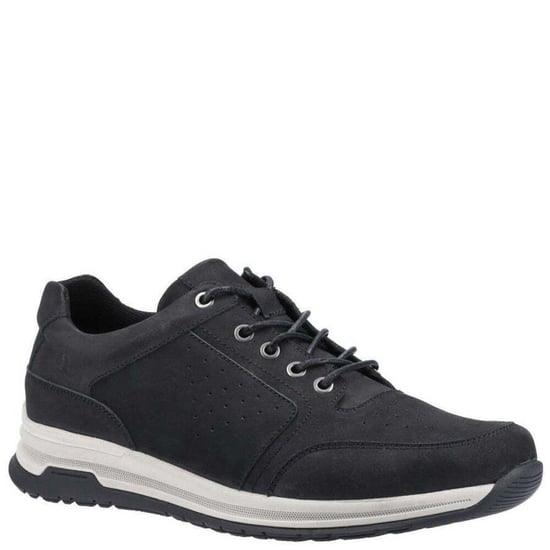 Hush Puppies Mens Joseph Nubuck Turnschuhe (Schwarz/Weiß) - Image 1