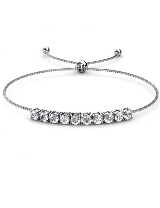 Rundes Kristall Mia Set - Silber und Kristall - Image 2