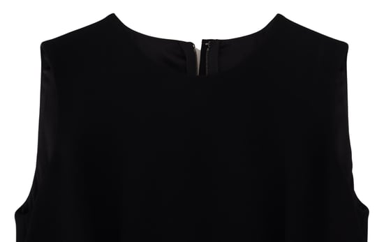 Dolce & Gabbana Schwarzes Damen Etuikleid mit Falten aus Viskose - Image 5