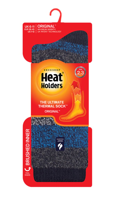 Wärmehalter - Herren extra dicke Thermosocken für den Winter | Warme flauschige Fleece isolierte Socken | Geschenke für Männer - Marineblau / Petrol (Milan) - Image 2