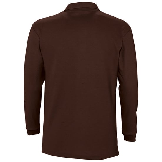 SOLS Mens Winter II Long Sleeve Pique Cotton Polo Shirt (Chocolate)