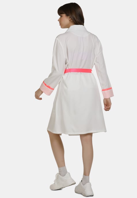 Mymo Kaminsims Damen weiss neonpink - Image 4