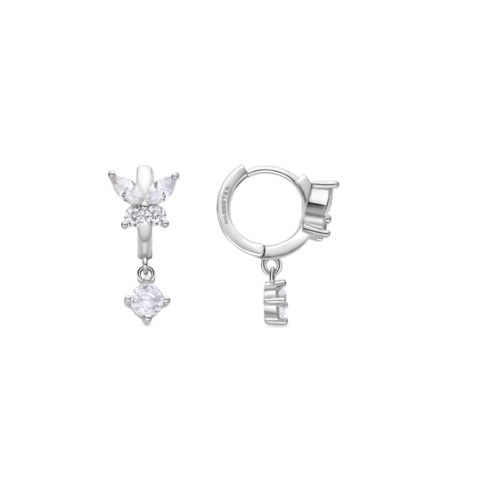Luxenter Rhodium plattierte Brillant Zirkonia Ohrringe - Rakga - Image 1