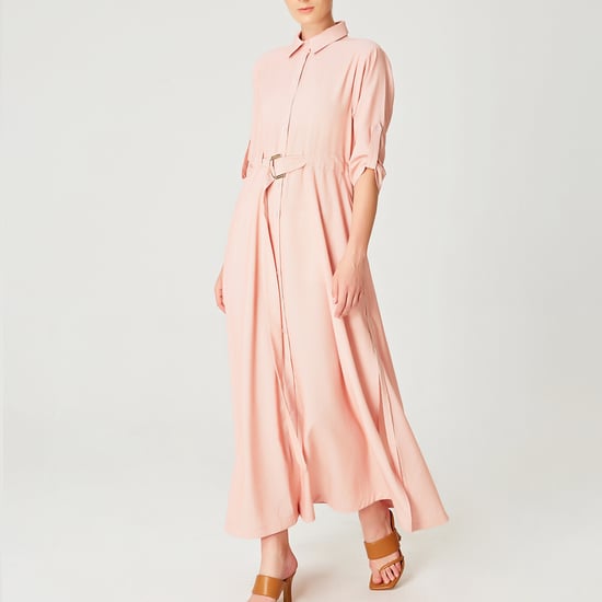 Langes minimalistisches Hemdkleid - Image 3