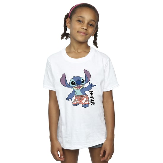 Disney Mädchen Lilo & Stitch Bermuda-Shorts T-Shirt aus Baumwolle (Weiß) - Image 3