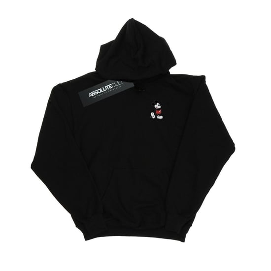 Disney Mens Mickey Mouse Kickin Retro Chest Hoodie (Black)