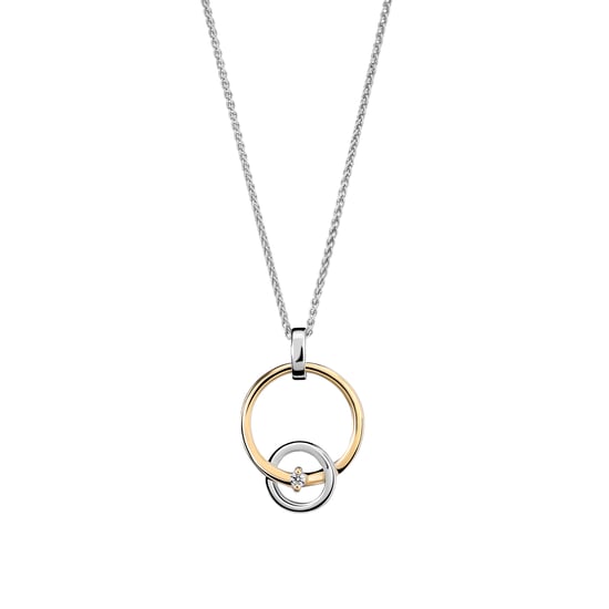 Orphelia 'Antoine' Damen-Kette mit Anhänger aus 925er Sterlingsilber – Silber/Gold ZH-7503/1 - Image 1