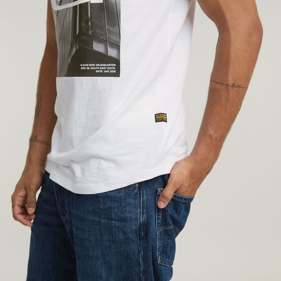 G-Star RAW HQ Old School Logo Lash T-Shirt - Image 6