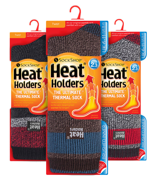 HEAT HOLDERS - 3er Pack Multipack Herren Thermosocken für den Winter - Schwarz / Grau - Image 2