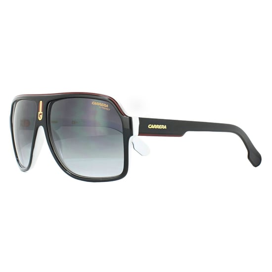 Carrera Aviator Unisex Black White Dark Grey Gradient Sunglasses