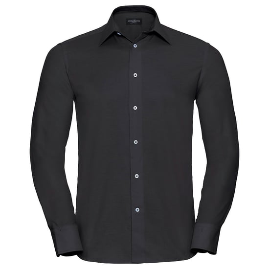 Russell Collection - Hemd Pflegeleicht für Herren Langärmlig (Schwarz) - Image 1