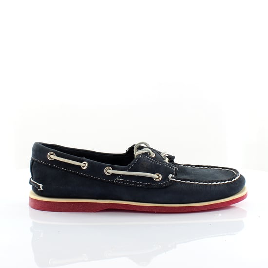 Timberland Classic 2 Eye Navy Suede Leather Lace Up Mens Boat Shoes 6305A