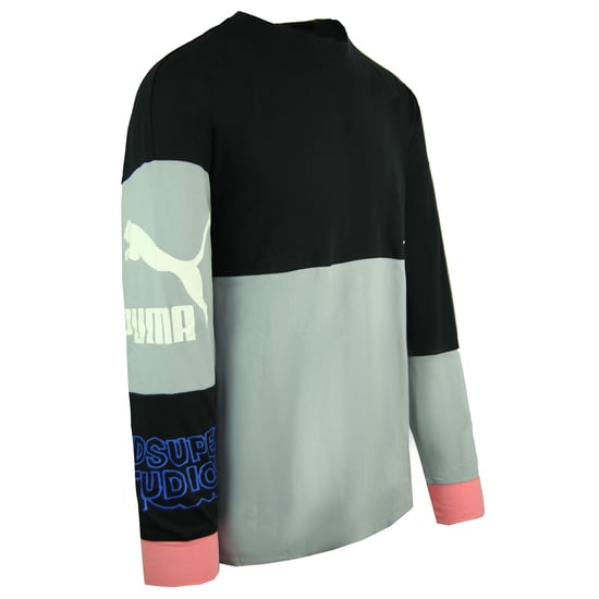 Puma x Kidsuper Studios Long Sleeve Crew Black Mens Football Club Top 598464 01