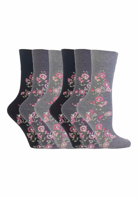 Gentle Grip - 6 Paar Damen Gentle Grip nicht elastische Socken - GG45 - Image 1