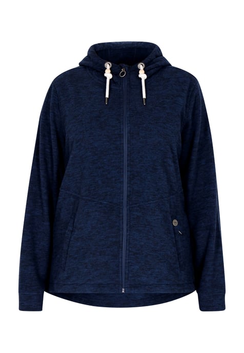 Dreimaster Fleecejacke Damen Marine Melange - Image 1