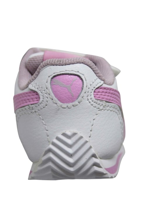 Puma Fieldsprint Leather Hook & Loop Kids White Low Toddlers Trainers 354597 52