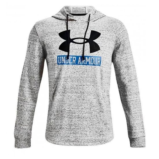 Under Armour Rival Terry Mens Grey Logo Hoodie