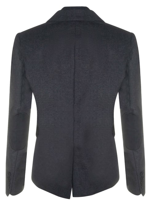 Damen-Blazer aus Tweed mit Fischgrätmuster und schwarzer Wolle im Stil der 1920er Jahre - Image 3