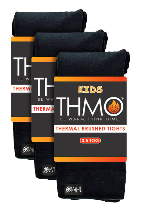 3 Paar Multipack Mädchen Thermostrumpfhosen für den Winter | THMO | Schwarz Warme Strumpfhosen Ideal für die Schule - Schwarz - Image 2