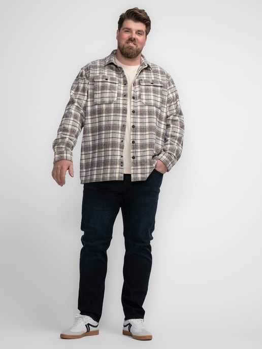 Petrol Industries - Karierte Hemd Plus Size Southeast Herren - Braun - Image 5