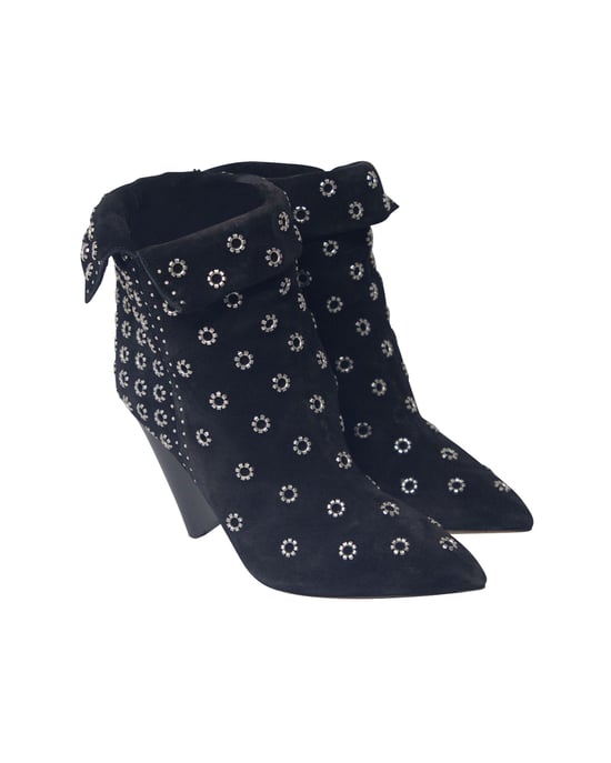 Isabel Marant „Lakky 90“ Ösenstiefel aus schwarzem Wildleder - Image 3
