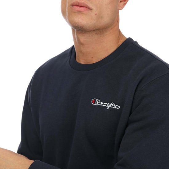 Sweat col rond petit logo script Champion Pour Homme en Bleu Marine - Image 5