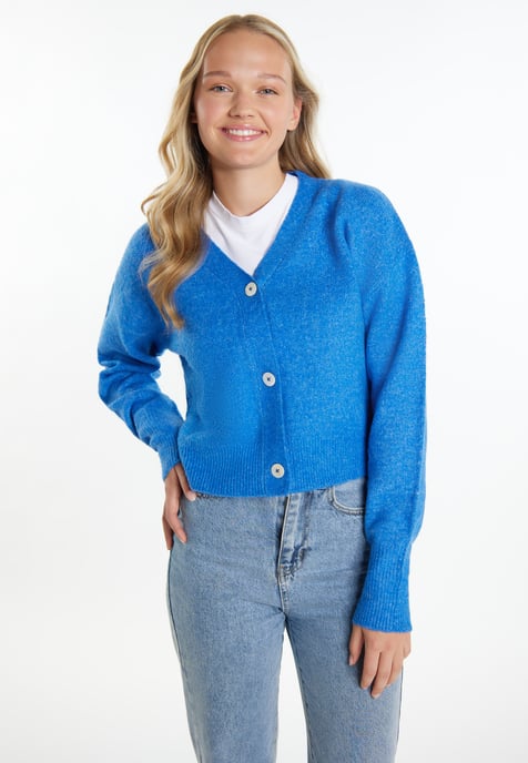 Mymo Strickcardigan Damen Himmelblau - Image 3