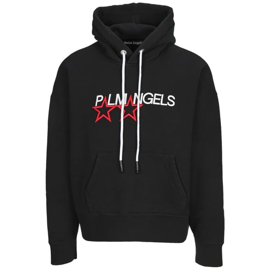 Palm Angels Gestickte Sterne Logo Schwarz Hoodie - Image 1